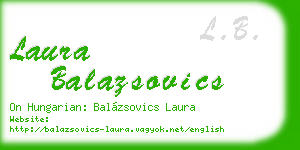 laura balazsovics business card