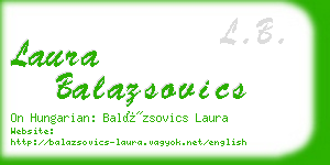 laura balazsovics business card